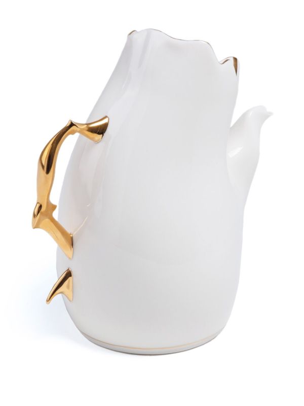 Seletti White Meltdown Porcelain Tea Pot | Browns Cups & Tea Sets
