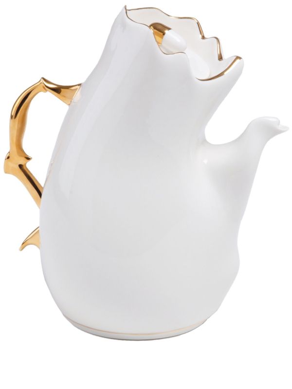 Seletti White Meltdown Porcelain Tea Pot | Browns Cups & Tea Sets