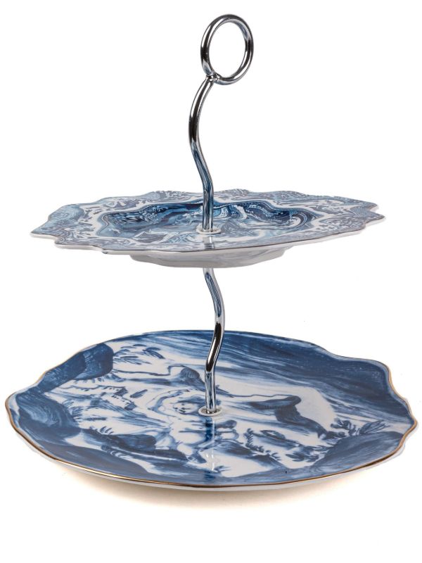 Seletti x Diesel Blue Classic on Acid Cake Stand | Browns Homeware