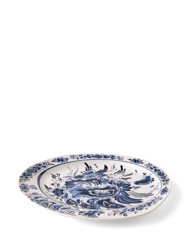 Seletti X Diesel White Living Hollandia Flowers Porcelain Plate | Browns Plates & Bowls