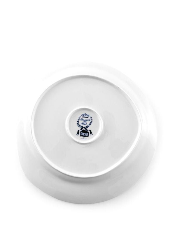 Seletti X Diesel White Living Hollandia Flowers Porcelain Plate | Browns Plates & Bowls