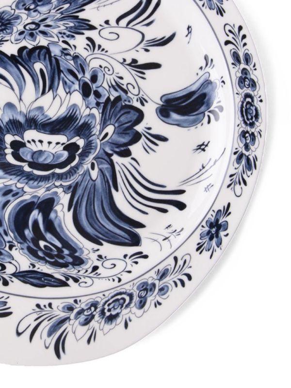 Seletti X Diesel White Living Hollandia Flowers Porcelain Plate | Browns Plates & Bowls