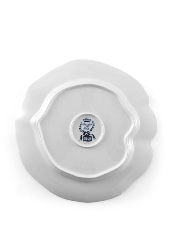 Seletti X Diesel White Living Spanish Maiolica Porcelain Plate | Browns Plates & Bowls