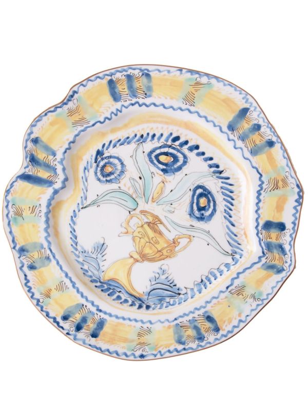 Seletti x Diesel White Living Spanish Maiolica Porcelain Plate | Browns Plates & Bowls