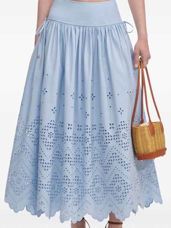 Self-Portrait Cotton A-line Skirt | Browns A-Line Skirts