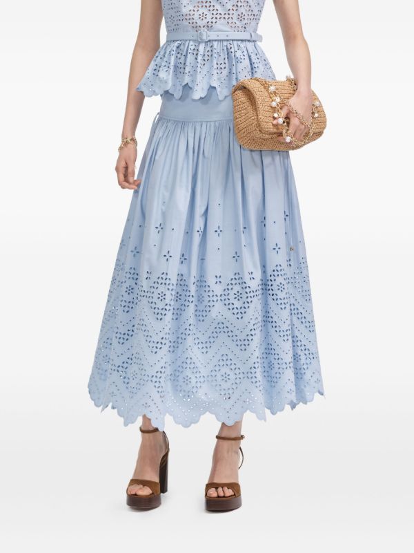 Self-Portrait Cotton A-line Skirt | Browns A-Line Skirts