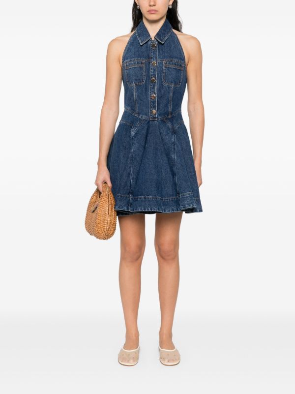 Self-Portrait Denim Sleeveless Mini Dress | Browns Day Dresses