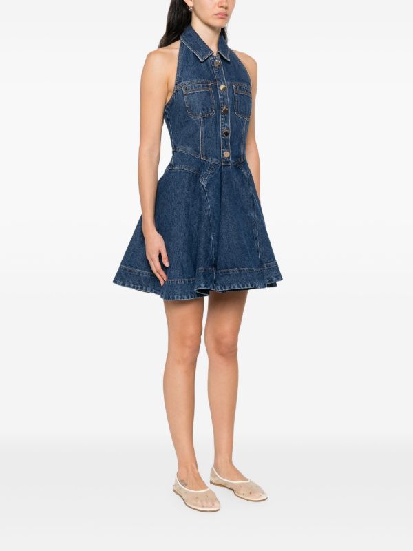 Self-Portrait Denim Sleeveless Mini Dress | Browns Day Dresses