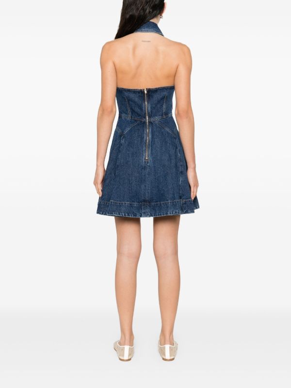 Self-Portrait Denim Sleeveless Mini Dress | Browns Day Dresses