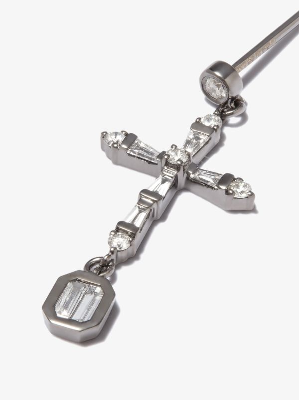 SHAY 18K Black Gold Cross Diamond Earrings | Browns Earrings