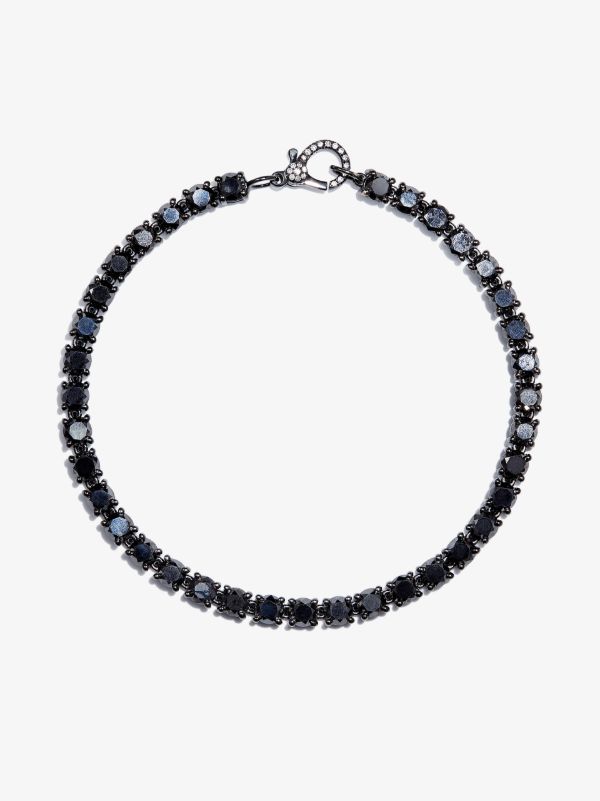 SHAY 18K black gold diamond tennis bracelet | Browns Bracelets