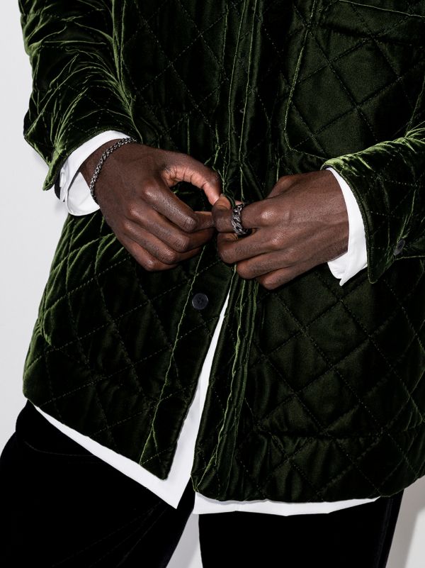 SHAY 18K Black Gold Flat Link Diamond Ring | Browns Rings