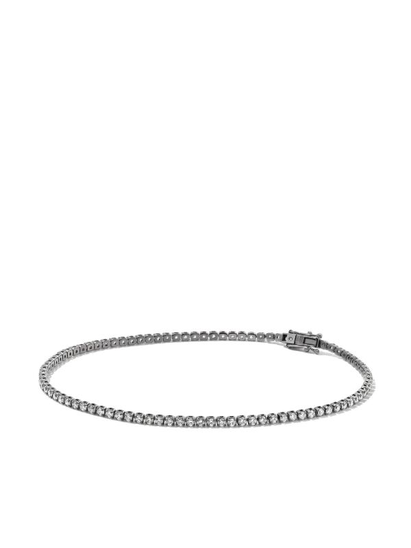 SHAY 18K Black Gold Single Line Diamond Thread Bracelet | Browns Bracelets