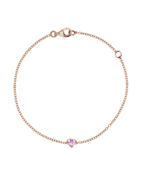 SHAY 18K rose gold Baby Heart pink sapphire bracelet | Browns Fine Bracelets