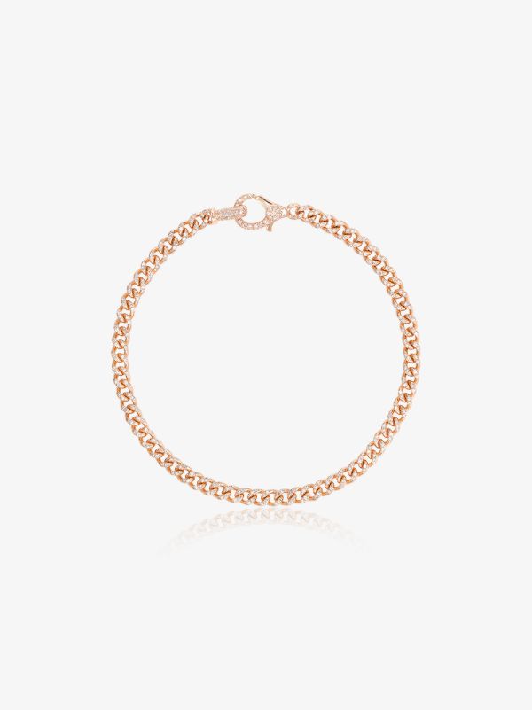 SHAY 18K rose gold baby link diamond bracelet | Browns Fine Bracelets