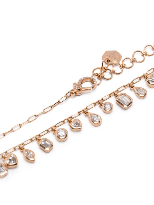 SHAY 18K Rose Gold Bezel Drop Diamond Necklace | Browns Fine Necklaces