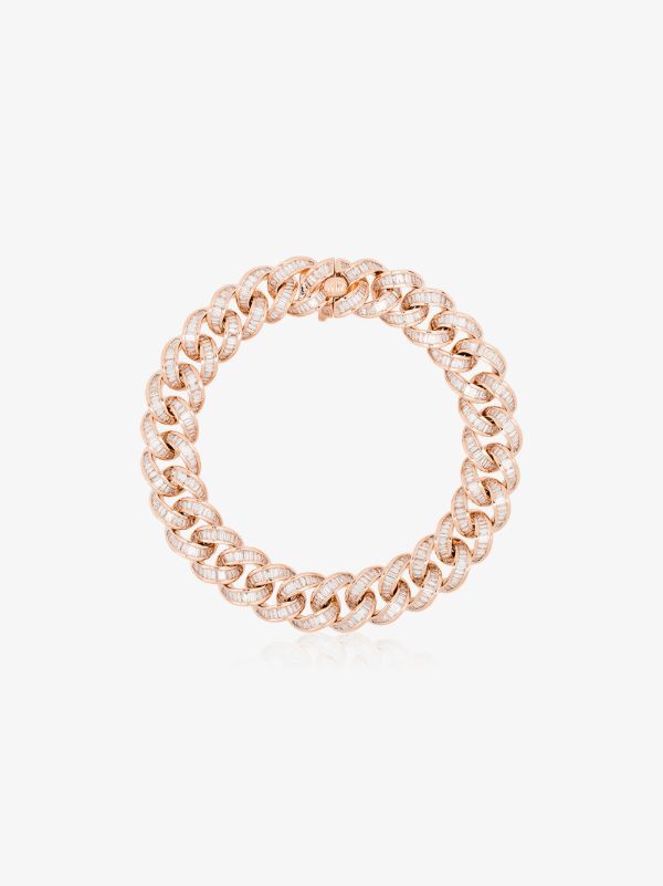 SHAY 18K rose gold essential link diamond bracelet | Browns Fine Bracelets