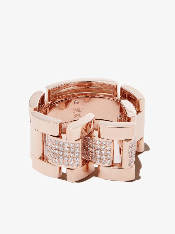 SHAY 18K Rose Gold Journey Link Diamond Ring | Browns Rings