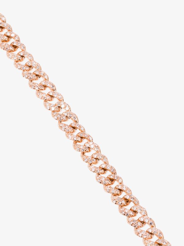 SHAY 18K Rose Gold Pavé Diamond Link Bracelet | Browns Fine Bracelets