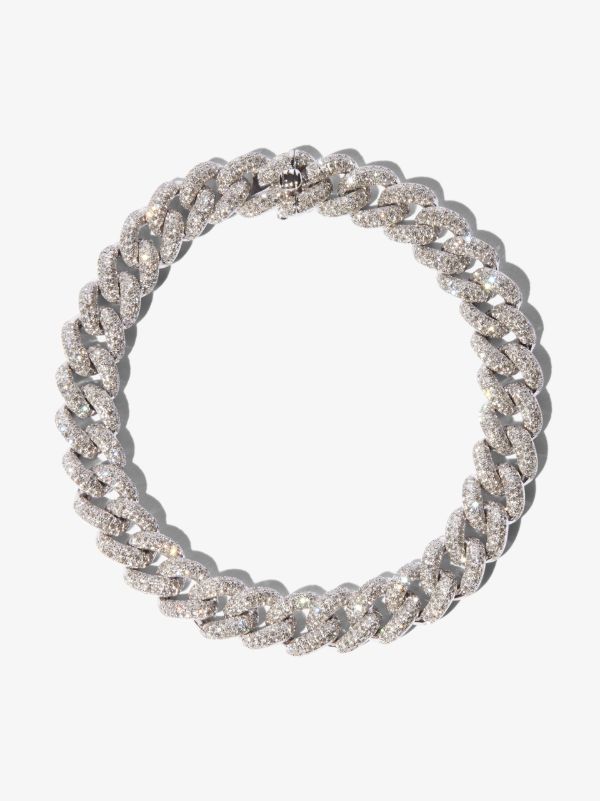 SHAY 18K white gold 8 inch pavé diamond bracelet | Browns Fine Bracelets