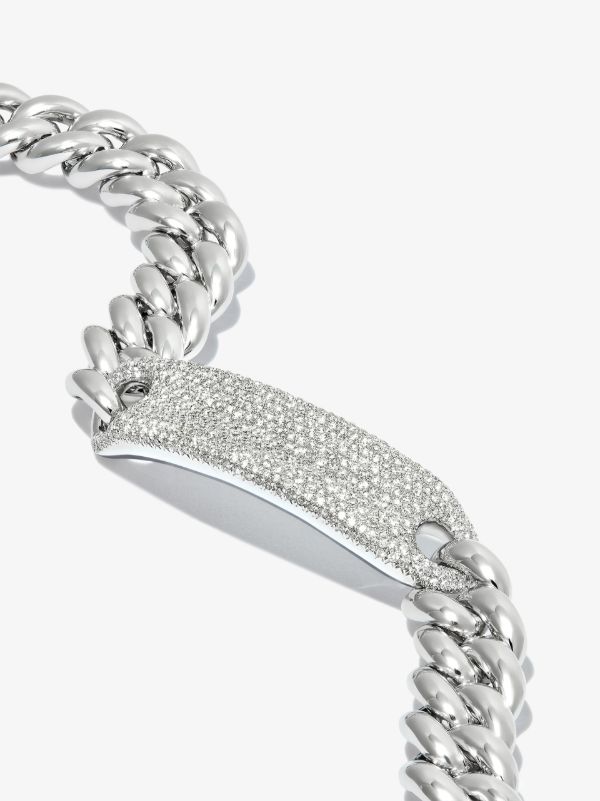 SHAY 18K White Gold Essential ID Link Diamond Bracelet | Browns Bracelets