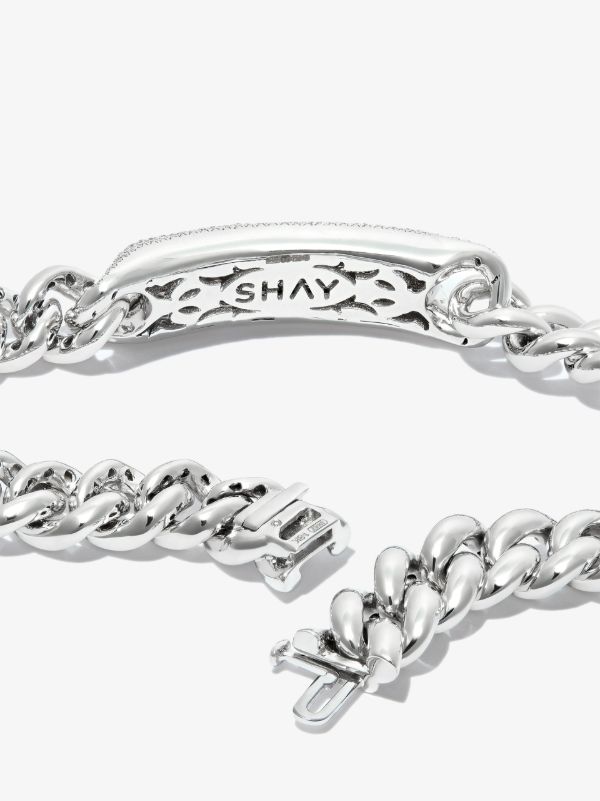SHAY 18K White Gold Essential ID Link Diamond Bracelet | Browns Bracelets