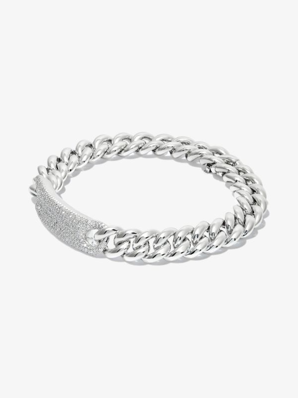 SHAY 18K White Gold Essential ID Link Diamond Bracelet | Browns Bracelets
