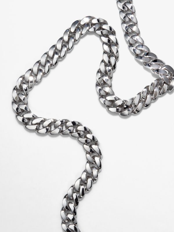 SHAY 18K White Gold Flat Link Necklace | Browns Necklaces