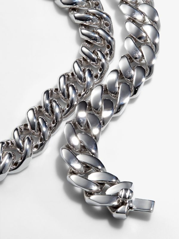 SHAY 18K White Gold Flat Link Necklace | Browns Necklaces