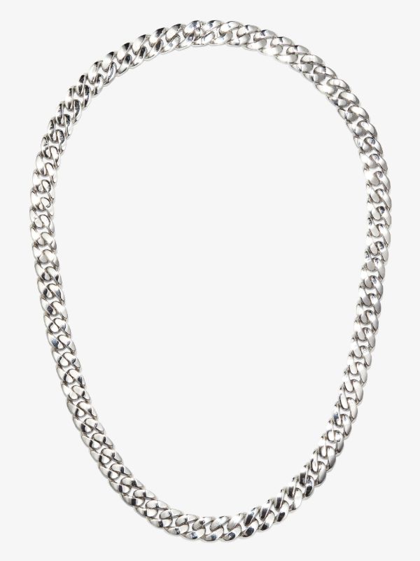 SHAY 18K white gold flat link necklace | Browns Necklaces