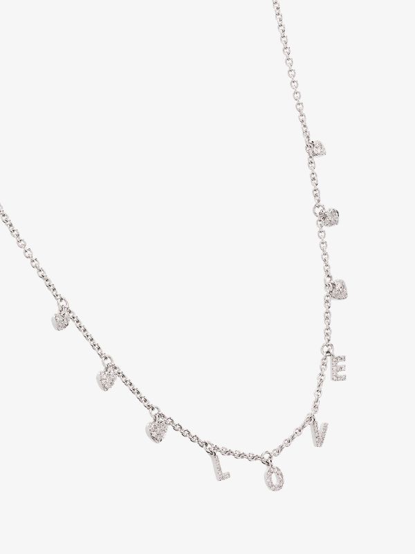 SHAY 18K White Gold Love Diamond Necklace | Browns Fine Necklaces