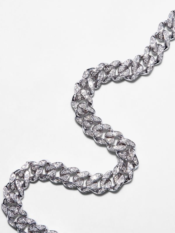 SHAY 18K White Gold Medium Flat Link Diamond Bracelet | Browns Bracelets