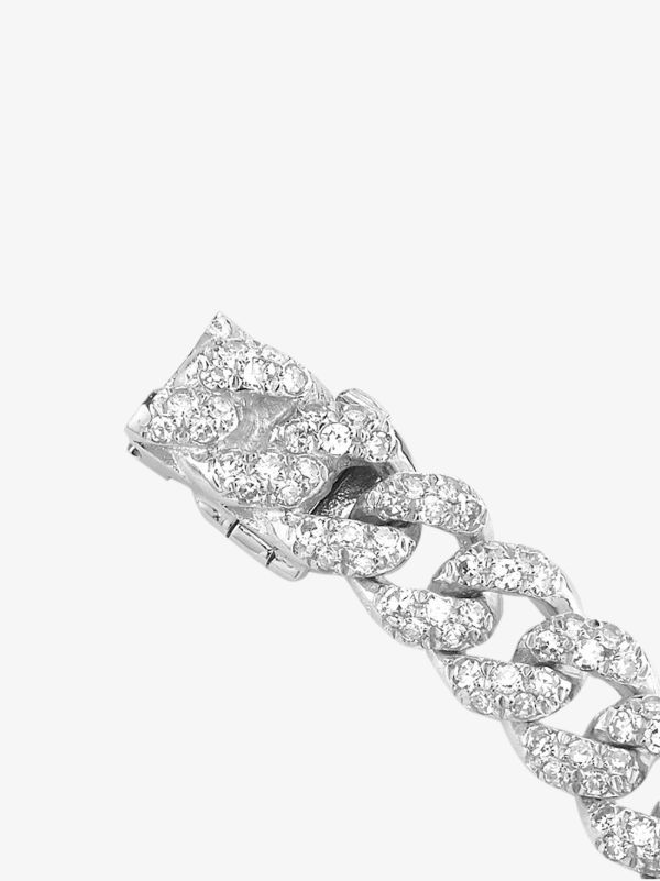 SHAY 18K White Gold Mini Flat Link Diamond Bracelet | Browns Bracelets