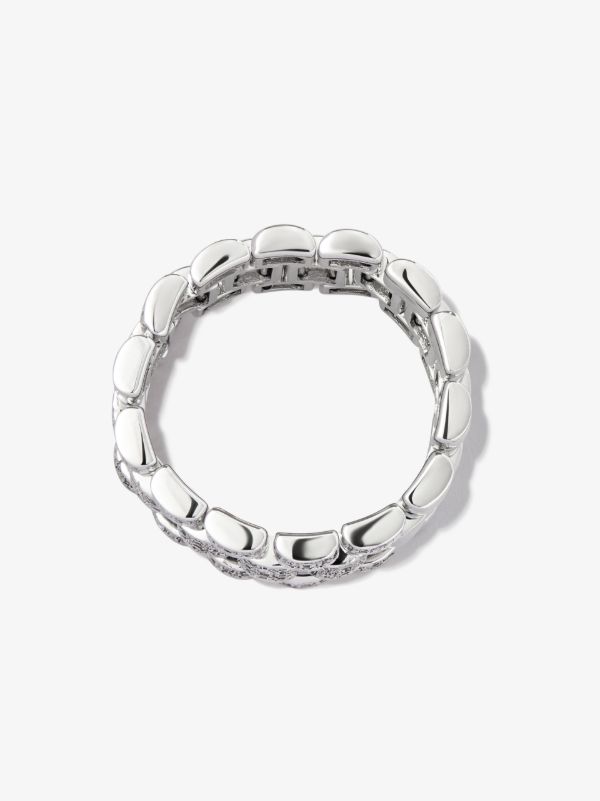 SHAY 18K White Gold Rail Link Diamond Ring | Browns Rings