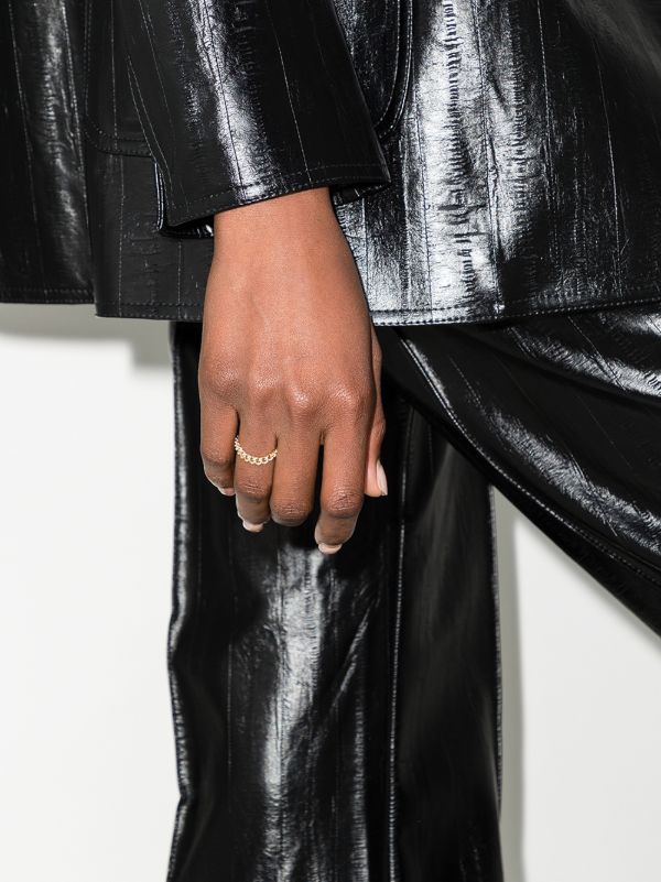 SHAY 18K Yellow Gold Baby Link Diamond Ring | Browns Fine Rings