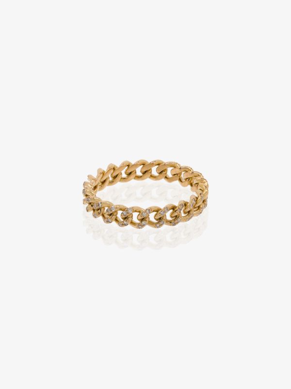 SHAY 18K yellow gold Baby Link diamond ring | Browns Fine Rings