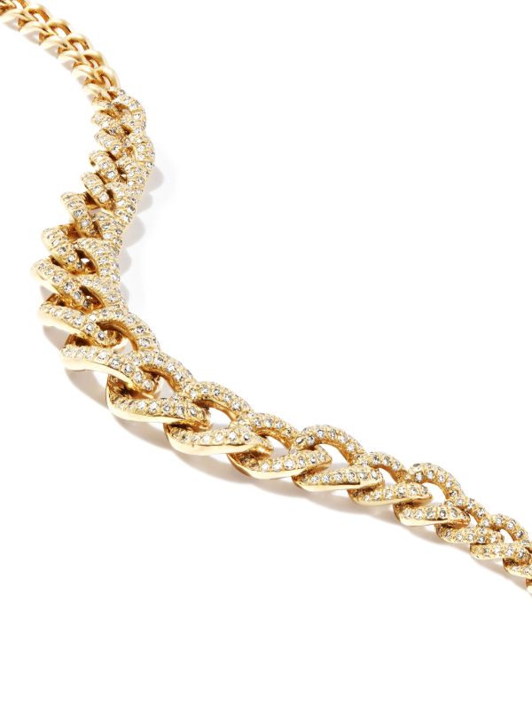 SHAY 18K Yellow Gold Diamond Gradual Pavé Link Bracelet | Browns Fine Bracelets