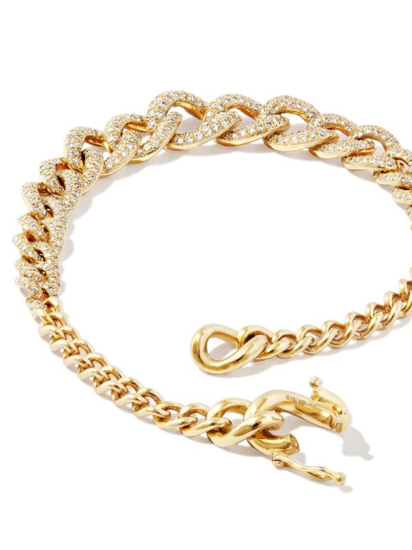 SHAY 18K Yellow Gold Diamond Gradual Pavé Link Bracelet | Browns Fine Bracelets