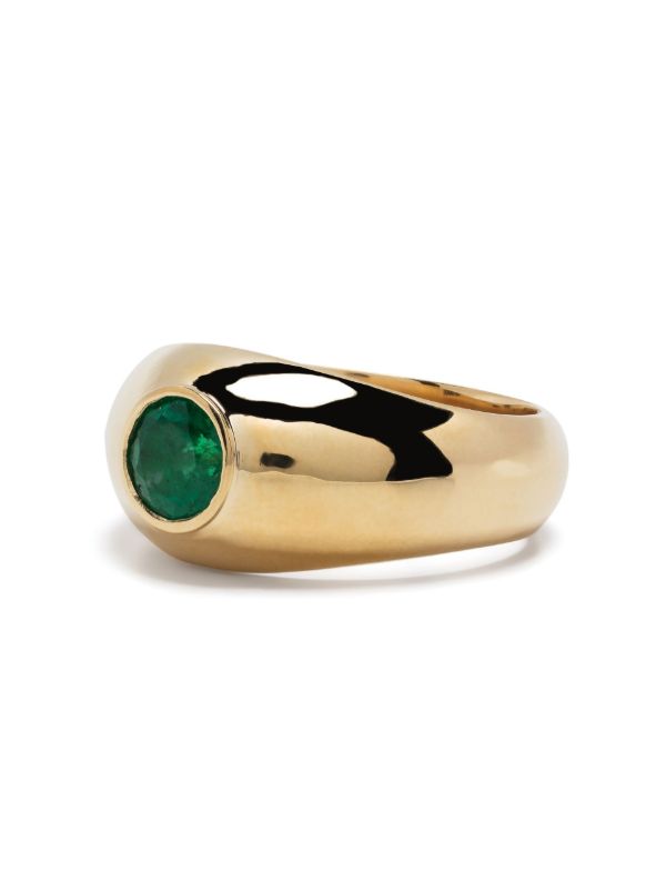 SHAY 18K Yellow Gold Emerald Dome Ring | Browns Rings
