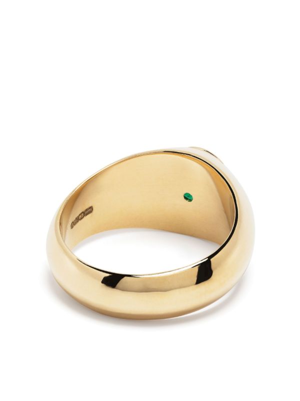 SHAY 18K Yellow Gold Emerald Dome Ring | Browns Rings