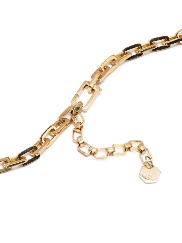 SHAY 18K Yellow Gold Mini Deco Link Lariat Diamond Necklace | Browns Fine Necklaces