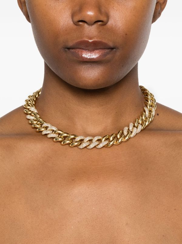 SHAY 18kt Yellow Gold Curb Chain Necklace | Browns Fine Necklaces