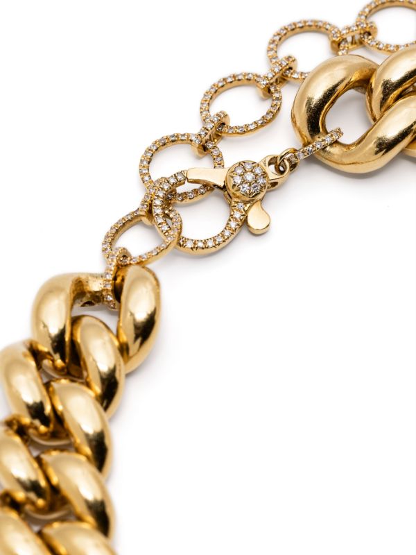 SHAY 18kt Yellow Gold Curb Chain Necklace | Browns Fine Necklaces