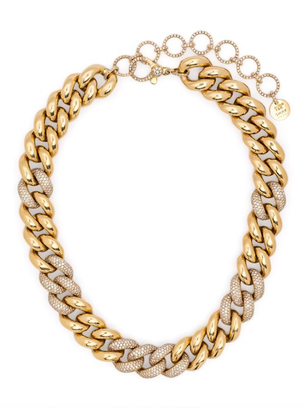 SHAY 18kt yellow gold curb chain necklace | Browns Fine Necklaces
