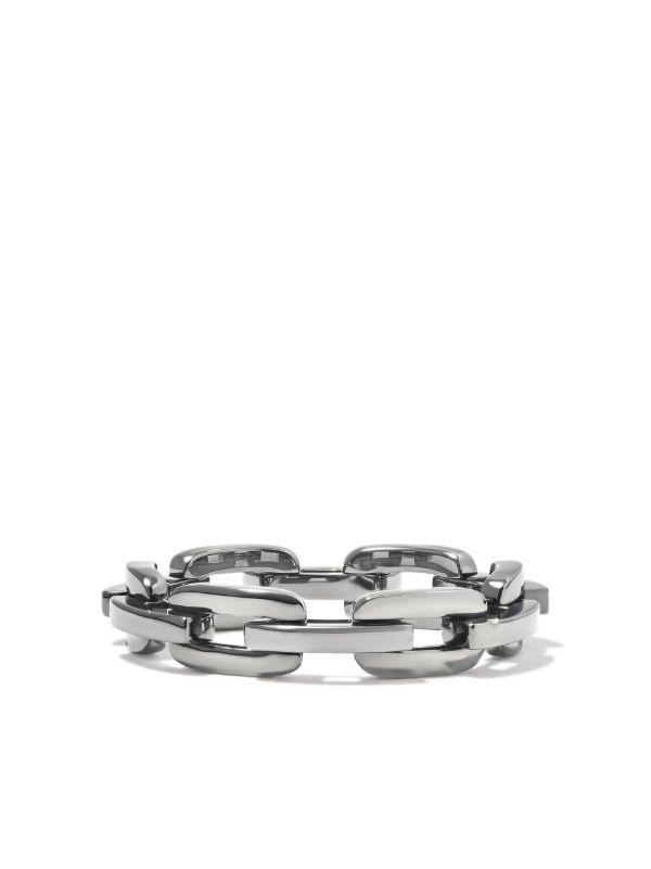 SHAY Black Gold Mini Deco Link Chain Ring | Browns Rings