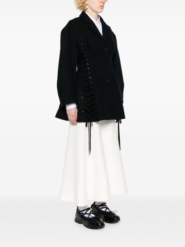 Simone Rocha Blue Lace-Up Corset Blazer | Browns Blazers