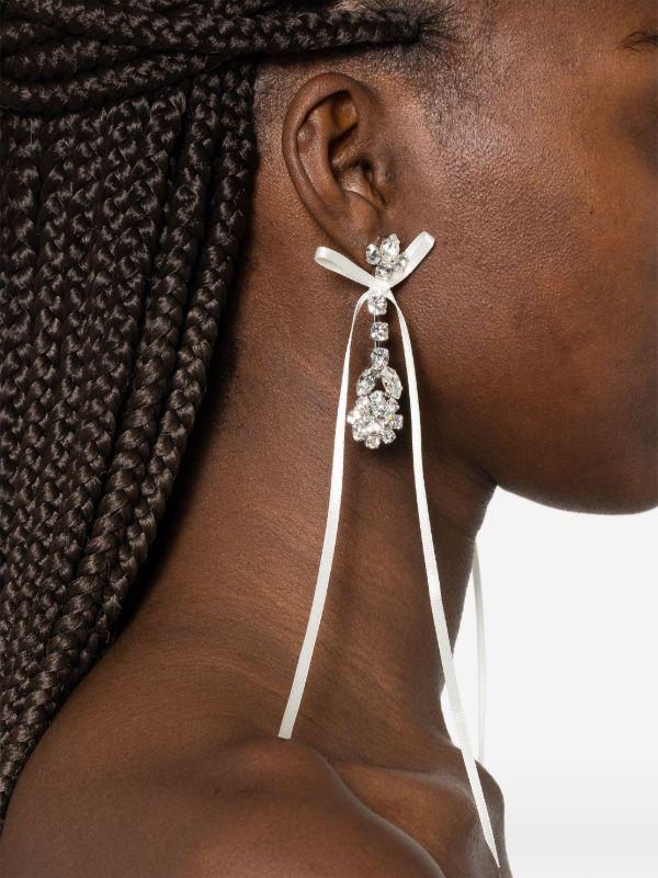 Simone Rocha Bow Ribbon Drop Earrings | Browns Earrings