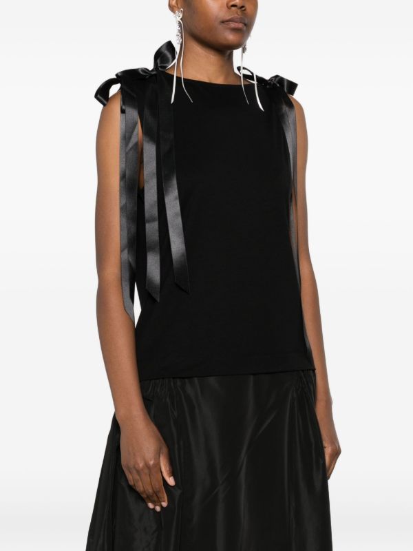 Simone Rocha Bow Ribbon Tank Top | Browns Vests & Tank Tops