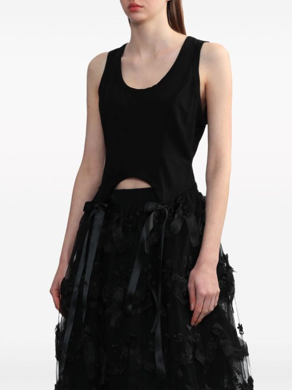 Simone Rocha Bow Tail Easy Tank Top | Browns Vests & Tank Tops