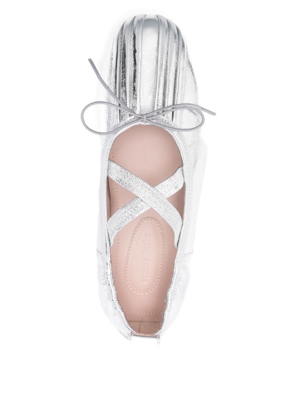 Simone Rocha Cross-strap Bow Ballet Flats | Browns Ballerina Shoes